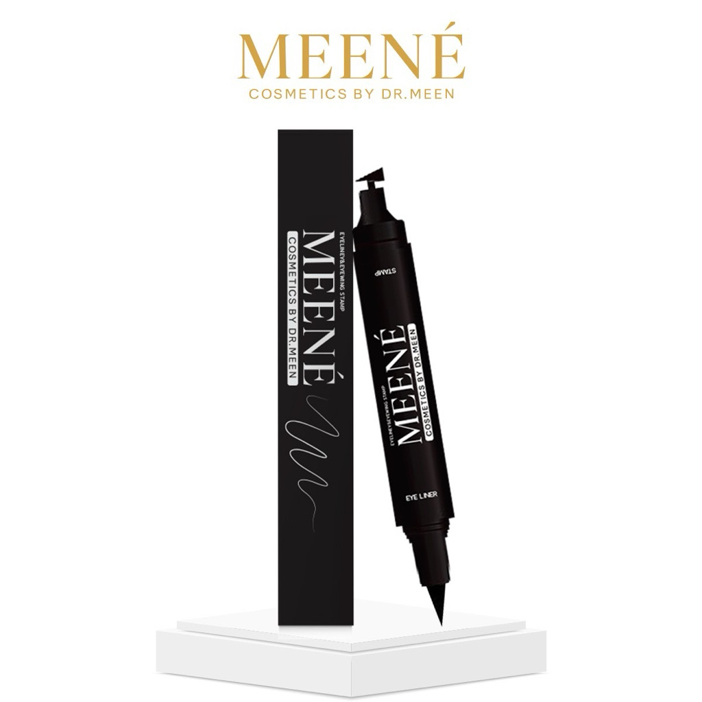 MEENE stamp wing เหมาะกับมือใหม่ที่หัดเขียนอายไลเนอร์1 แถม 1 ได้หัว 2 in 1(1 แท่ง ) เขียนง่าย เส้นคมชัด กันนํ้า ติดทน