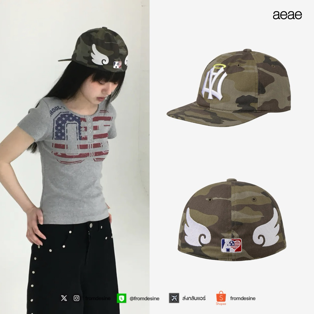 [ PRE-ORDER ] รอบลด 25% ✨ หมวก aeae AE SYMBOL ANGEL WING CAP / STAR PATCH AE SYMBOL CAP