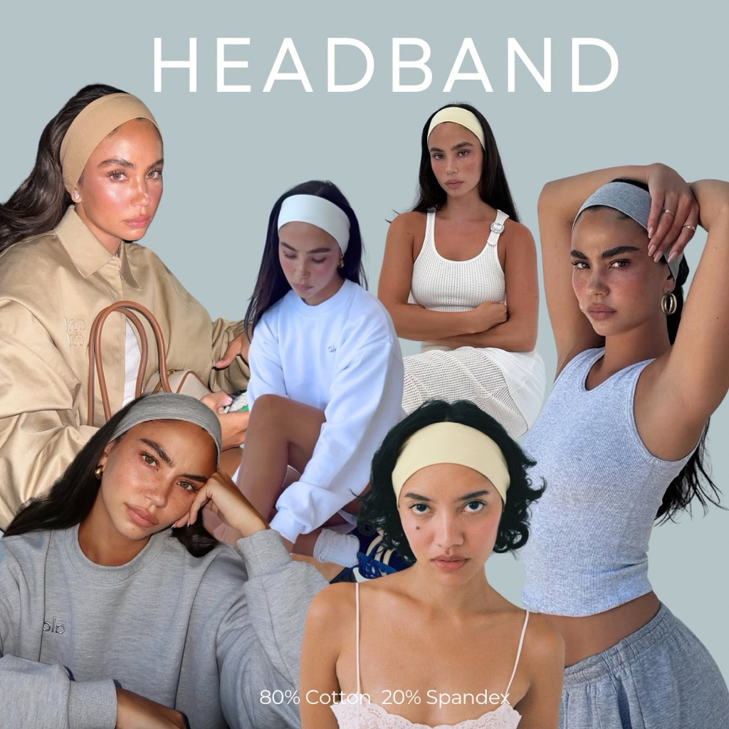 ✅ พร้อมส่ง 📮 Ready to ship 🥑 ผ้าคาดผมแบบยืด - Elastic Strechy Headband 🍋‍🟩In Stock🥑 👉🏻Cotton 80% + Spandex 20% 💓