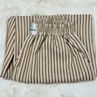 Liner Pants กางเกงขายาวเอว22-32 สะโพก44 ยาว39 สไตล์ไลเนอร์พันท์สีพื้นและลายทาง