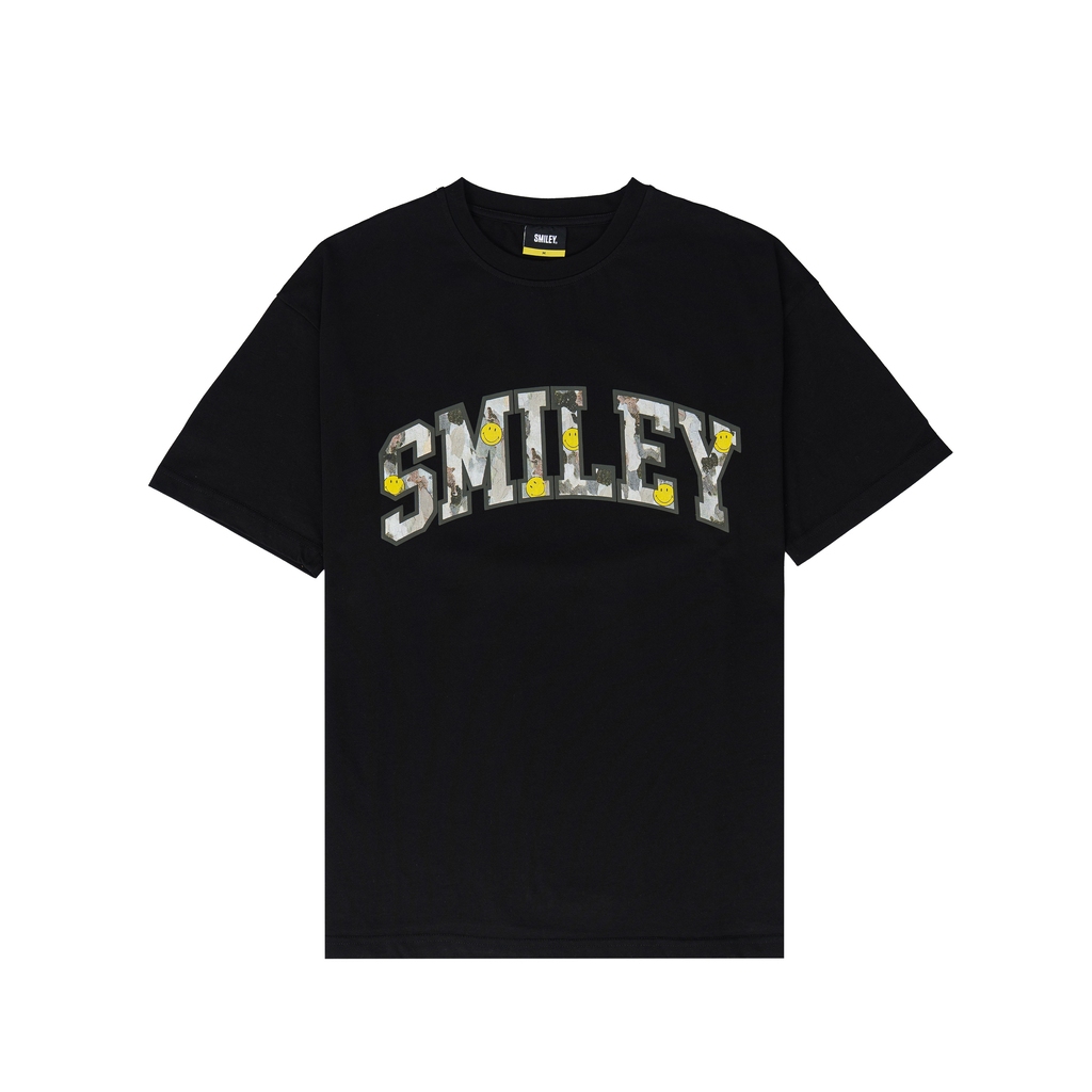 SMILEY® WOODLAND BLACK SMILEY PATCH T-SHIRT