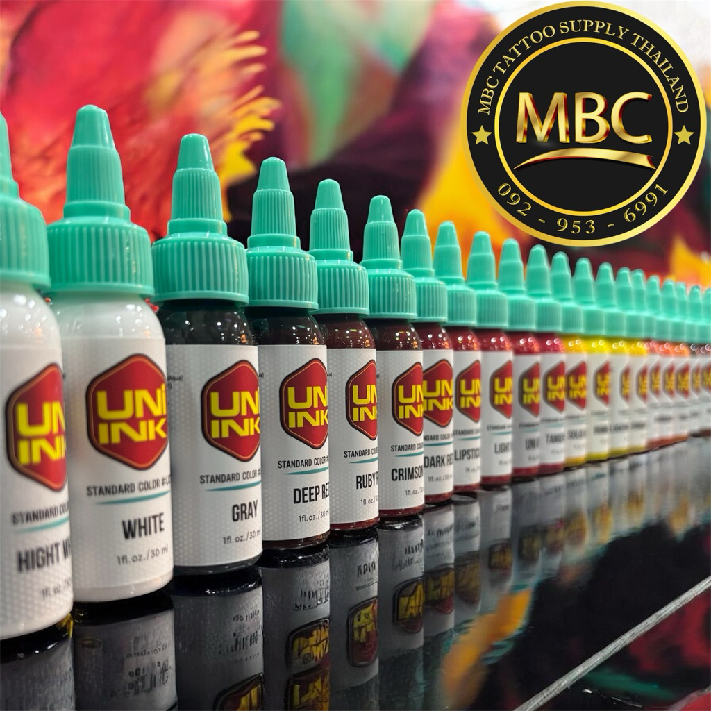 UNI INK ขนาด 1 ออนซ์ หมึกสีสักร่างกาย ของแท้ 100% ร้านค้าในไทยจัดส่งไวมาก
