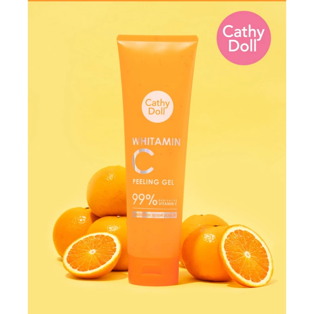 Cathy Doll เจลขัดขี้ไคล วิตามินซี Whitamin C Peeling Gel 320G.ไวท์ทามินซีพีลลิ่งเจล เคที่ดอลล์ พีลลิ่งเจล เจลขัดผิว - รูปที่ 3