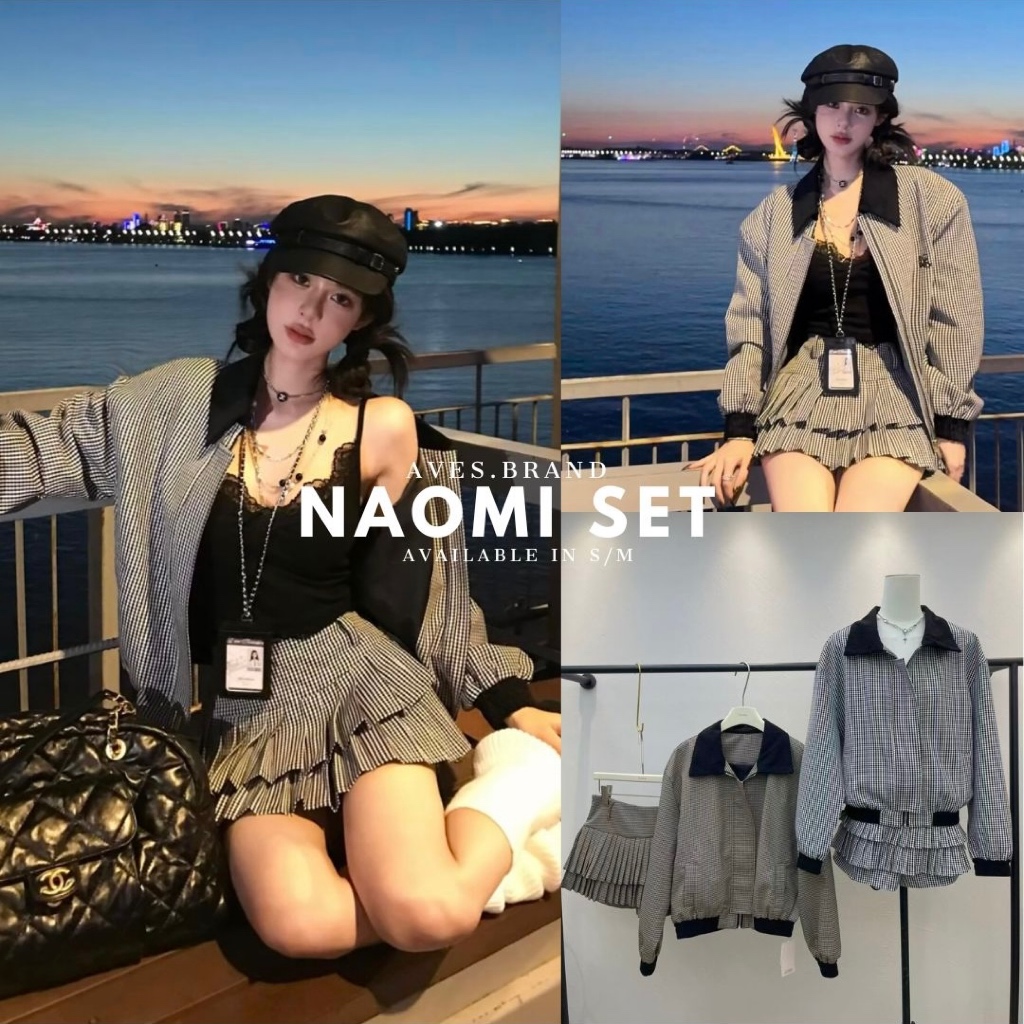 AVES.BRAND (🌟 𝗣𝗥𝗘 จัดส่ง 𝟬𝟮 𝗡𝗢𝗩) NAOMI SET ชุดเซ็ตแจ็คเก็ต กระโปรง