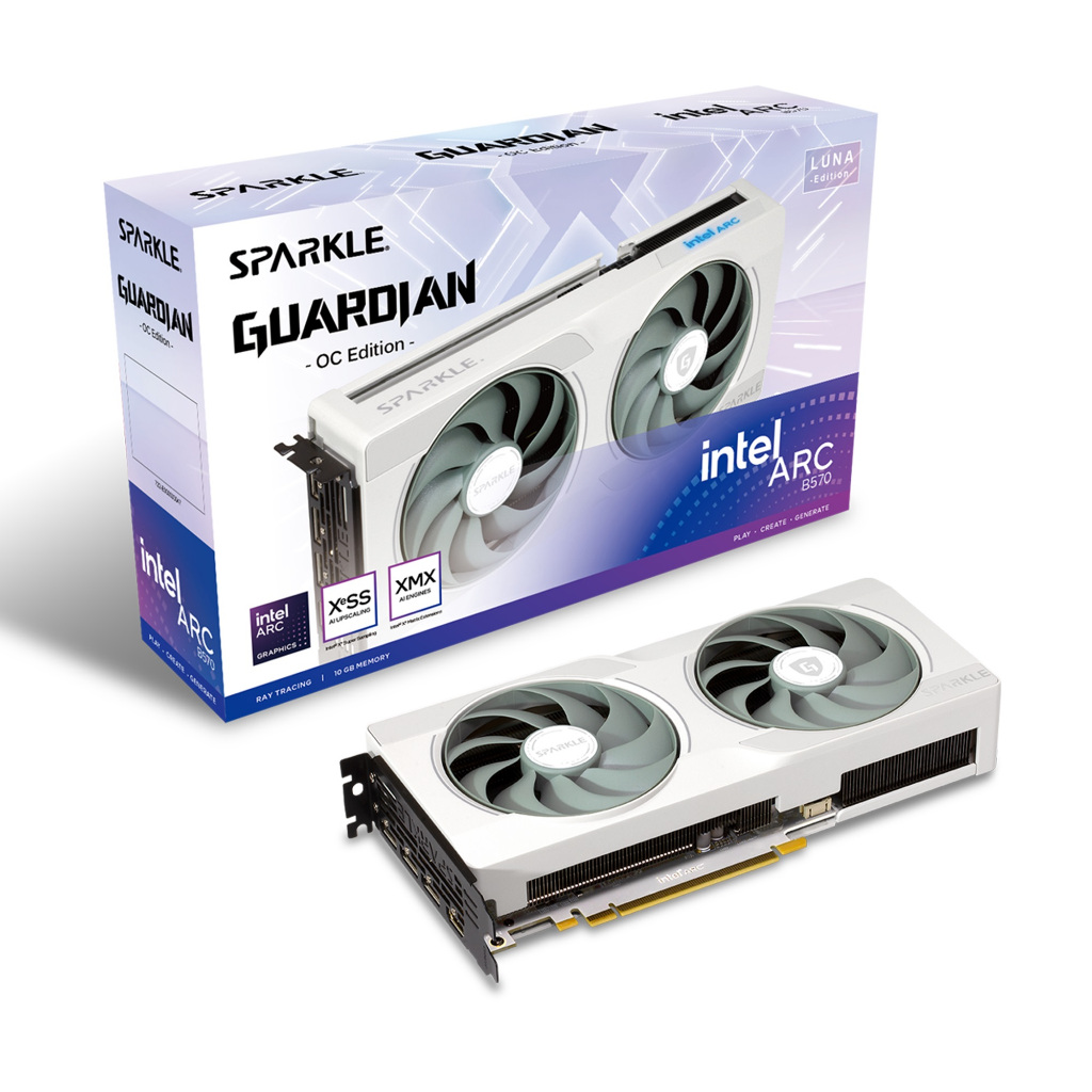 SPARKLE Intel Arc B570 GUARDIAN Luna OC 10GB Graphics Card การ์ดจอ
