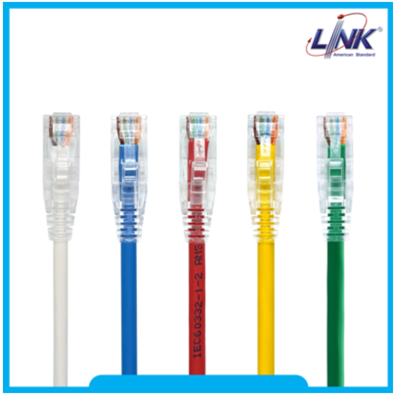 CAT6 UTP Cable 1m. LINK US-5101LZ-X red blue yellow green white