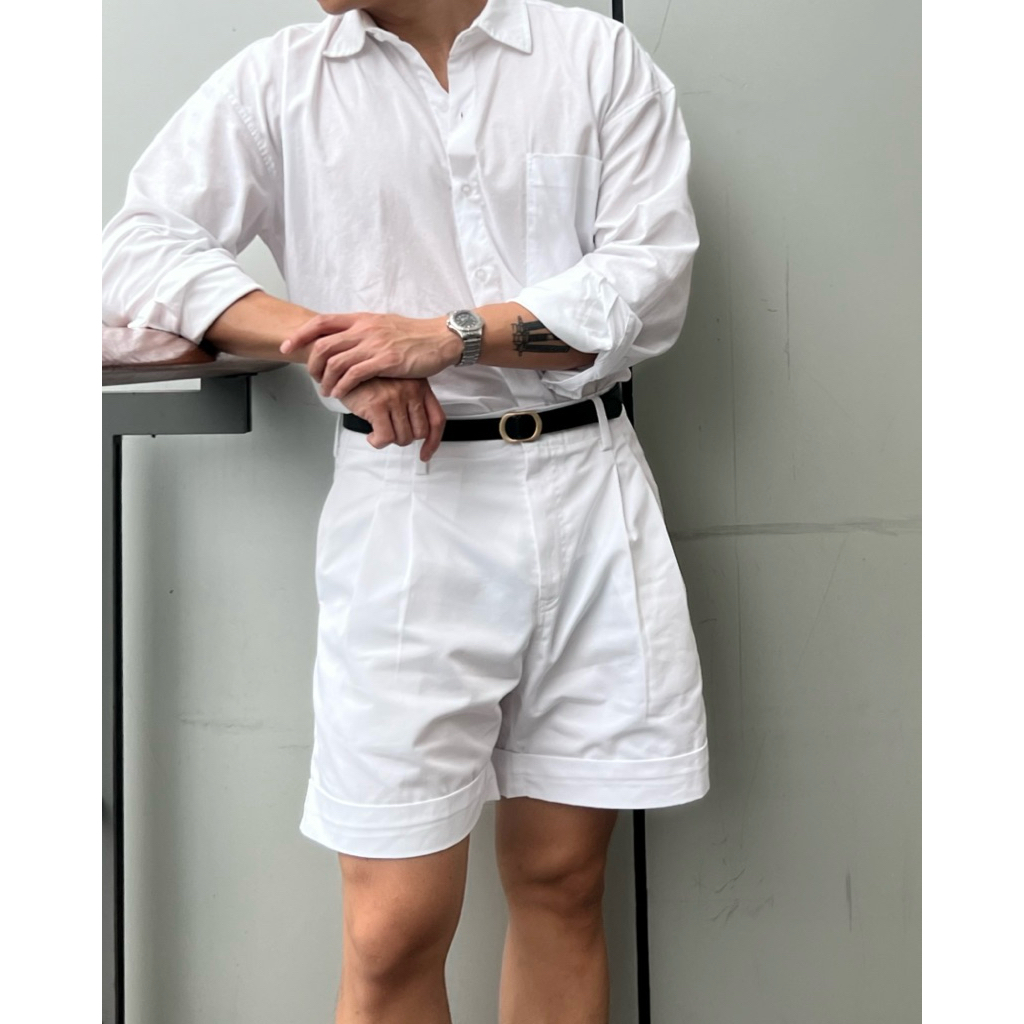 DUMB - High Waist Shorts กางเกงขาสั้นเอวสูง (Gurkha shorts)