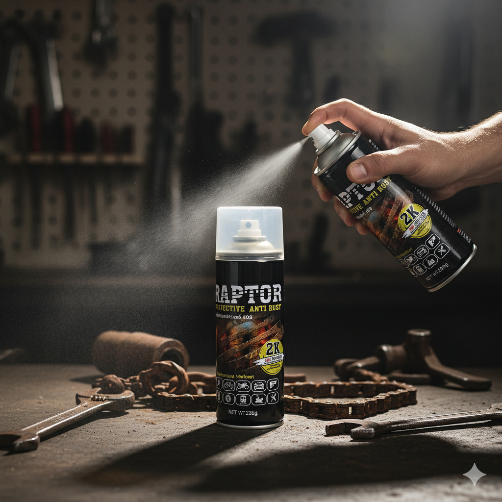 Raptor สเปรย์ป้องกันสนิม หล่อลื่น