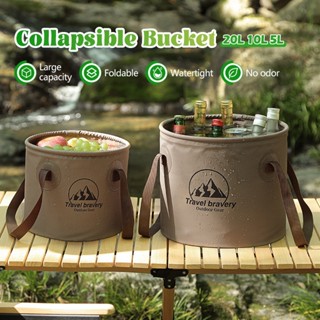 ถังน้ำแคมป์ปิ้งพับได้ 10L/20L ถังพับภายนอก ถังน้ำแข็ง ถังน้ำ…