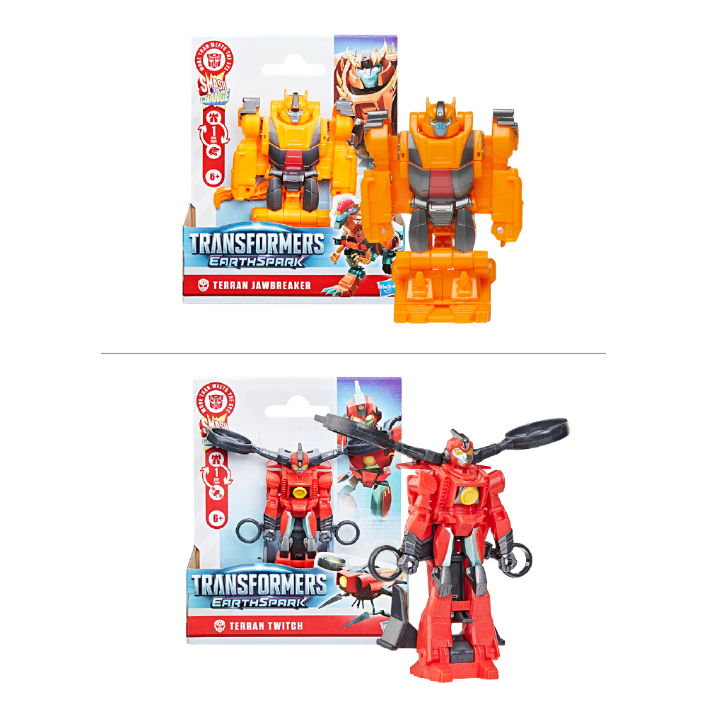 Transformers EarthSpark 1-Step Smash Changer Twitch & Jawbreaker แปลงร่างโดรน/ไดโนเสาร์เป็นหุ่นยนต์ — صورة 2
