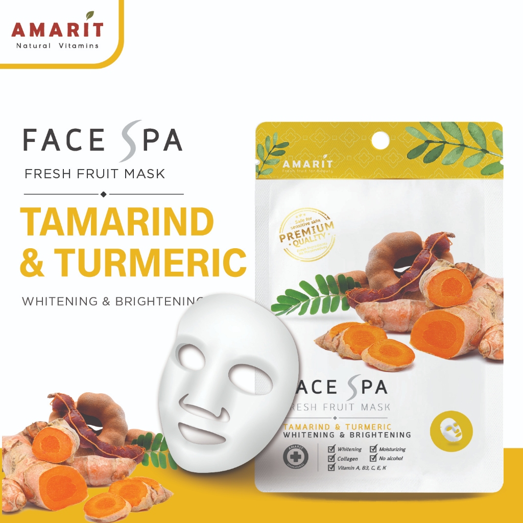 AMARIT มาส์กมะขามและขมิ้น หน้ากระจ่างใส ลดริ้วรอย