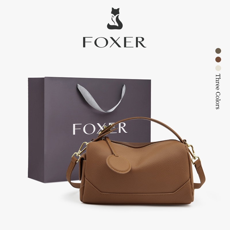 FOXER กระเป๋าไหล่ของผู้หญิง กระเป๋าหนังของผู้หญิง แฟชั่นและคุณภาพสูง กระเป๋าถือ