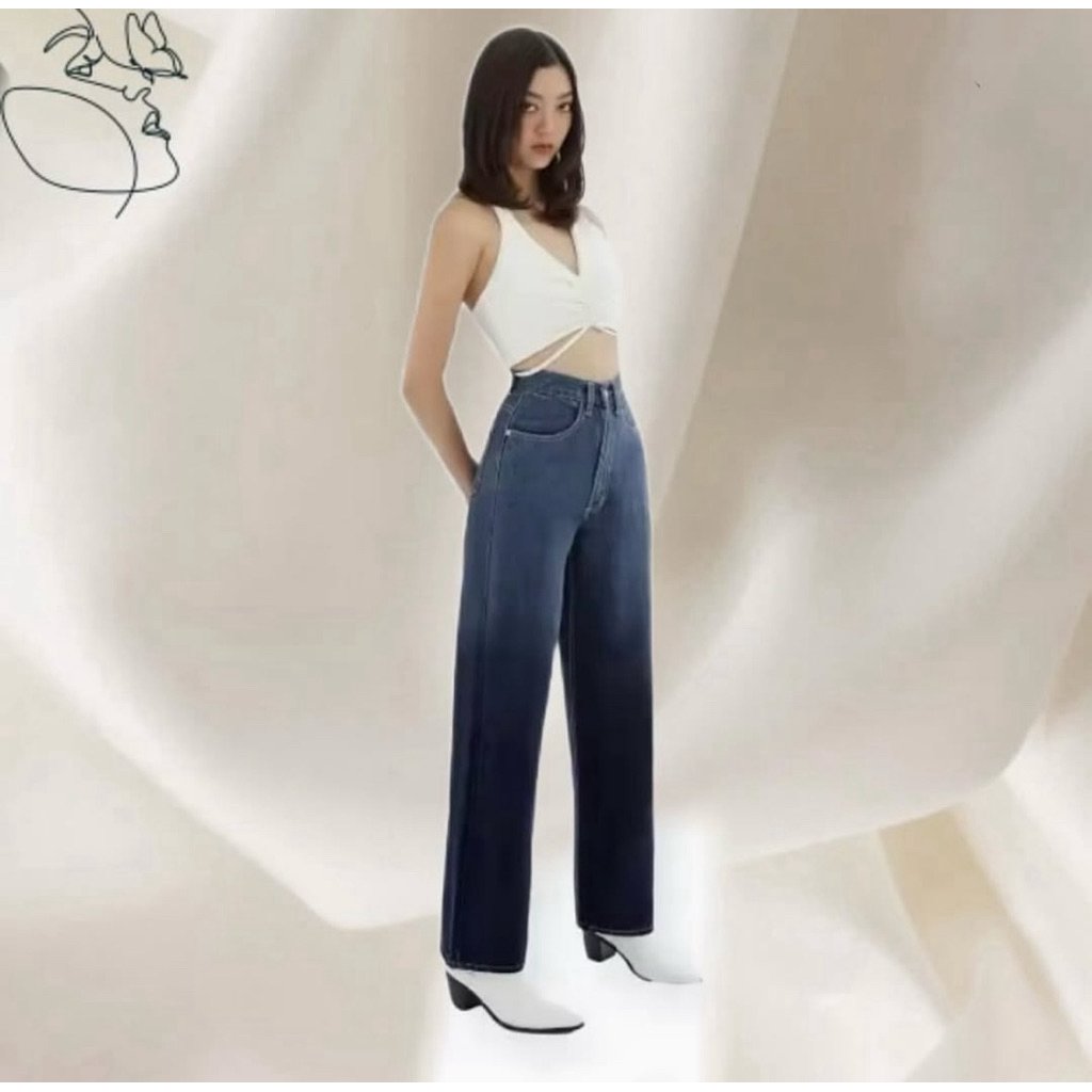 ส่งต่อ กางเกงยีนส์ Merge Official - Signature Jeans 01 in dark Ombre มือสองแท้