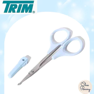 [โปร 1 แถม1] Trim กรรไกรตัดขนจมูก มีปลอกสวม ตกแต่งติ้ว หัวกรรไกรโค้งมน พร้อมส่งจากไทย
