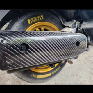 ครอบท่อ จีออโน่ giorno หุ้มคาร์บอนแท้ ลาย 4  ชิ้นงานแท้เบิกศ…