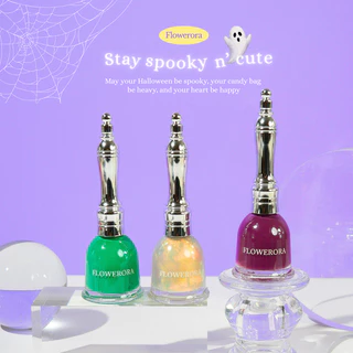 FLOWERORA Halloween Shades 🎃 ทาเล็บอินเทรนด์ ฮาโลวีน✨ สีทาเล็บไม่อบ ไม่มีกลิ่นฉุน ทาในห้องแอร์ได้