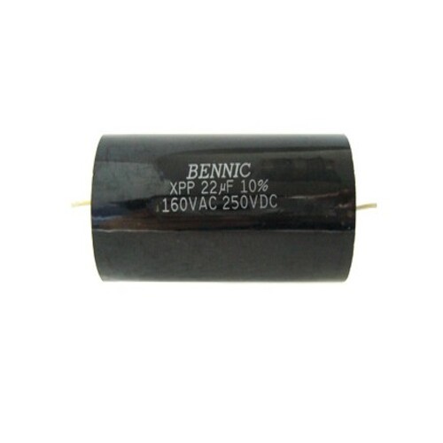 BENNIC สีดำ C XPP 22µF 160VAC/250VDC ใส่ลำโพง cเสียงแหลม คาปา เสียงแหลม ลำโพง C เสียงแหลม คอนเดนเซอร์