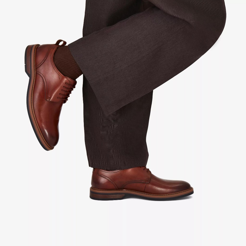 Clarks حذاء ديربي ALDWIN LACE جلد — بني فاتح — صورة 2