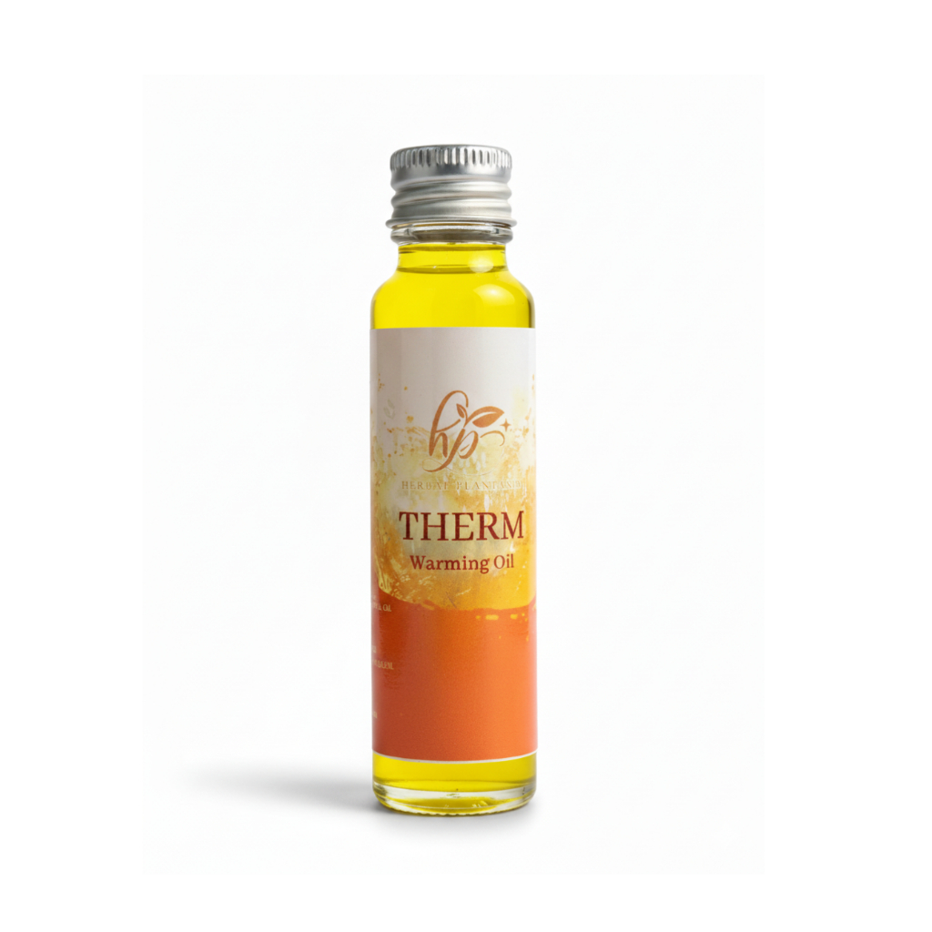 น้ำมันนวดหอมระเหย Herbal Plantasia สูตร Therm น้ำมันไพล น้ำมันเหลืองขวดจุกรู 20 ml