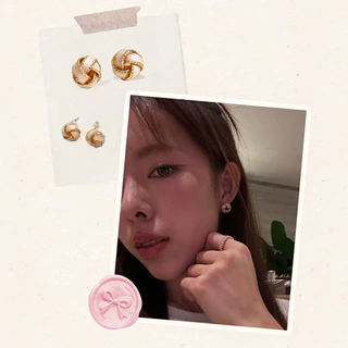 gigaglam knotty dotty earrings ต่างหูไม่ลอกไม่ดำ