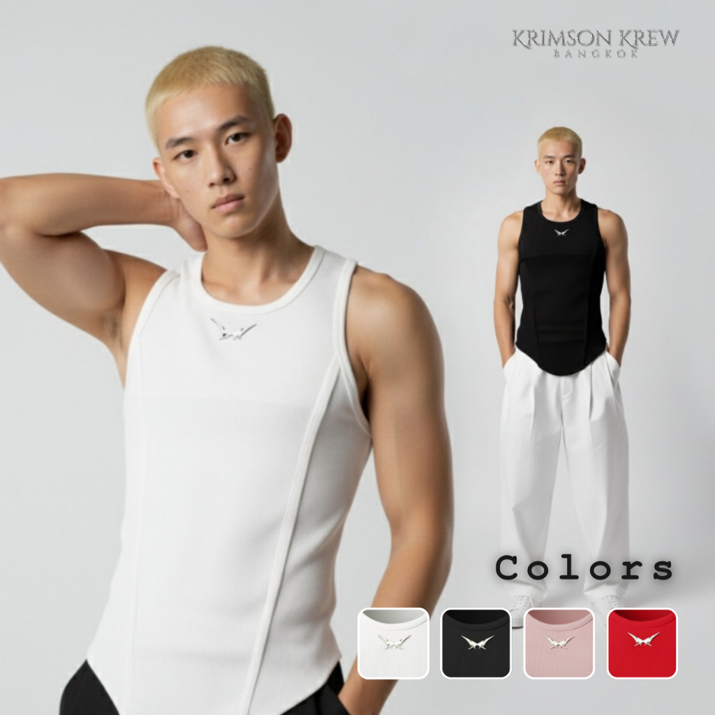 [ขายดี] Krimson Krew Signature Corset Tank Top เสื้อกล้ามชาย สายแฟ ทรงเข้ารูป เอวคอด ไหล่กว้าง เน้นขับสรีระโดดเด่น