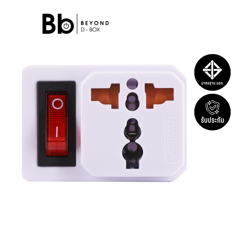 ปลั๊กไฟ Toshino Universal Adapter 1 Switch (EA-ES) by BB Beyond D-Box