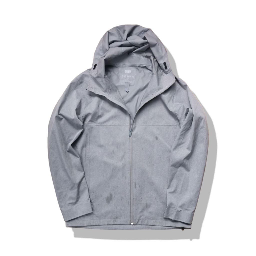 Uniqlo Grey Blocktech 3D Cut Hooded Parka Jacket(M02) รอบอก 43”