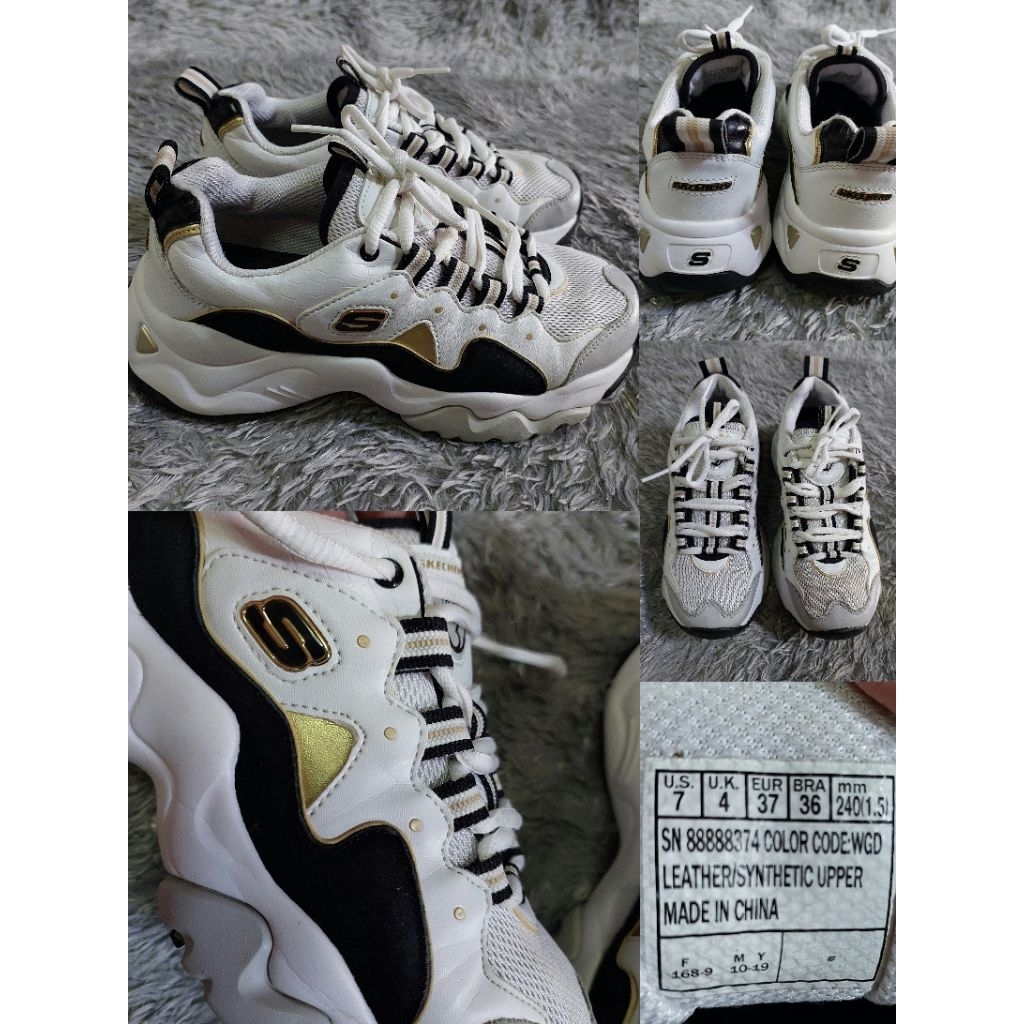 #รองเท้าผ้าใบ#SKECHERS D'LITES 3 SIZE 37 ยาว 23.5-24 ซม.