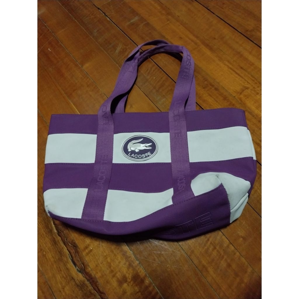 กระเป๋าหิ้วสะพายข้าง แนวสตรีท LACOSTE แท้ มือสอง สภาพดี ของพร้อมส่งครับ