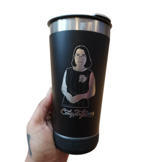 แก้วรุ่นลำโพง เลเซอร์รูปหรือข้อความตามสั่งออกแบบฟรี 500ml