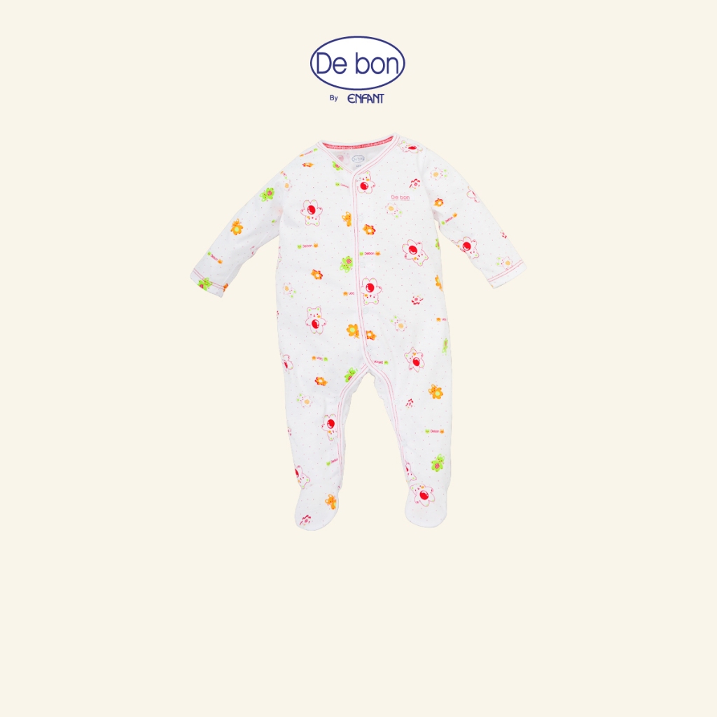 Debon by Enfant ชุดหมียาว สำหรับเด็ก 0-3 เดือน คอลเล็กชั่น Bearry and the rabbit สีชมพู