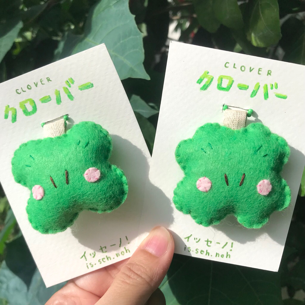 🍀 พวงกุญแจ น้อนโคลเวอร์สี่แฉก Cutie Clover keychain