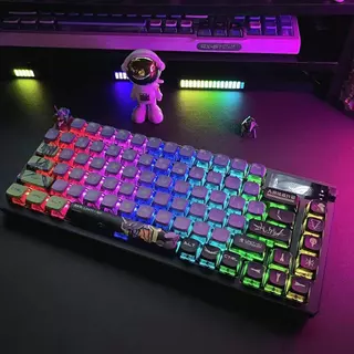 คีย์แคปพุดดิ้งภาษาไทย ลายการ์ตูนน่ารัก 129 ปุ่ม PBT + PC Doubleshot ระเหิดความร้อน ลายคมชัดสวย บรรจุกล่อง