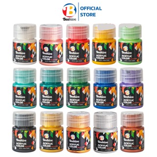 Beehive สีมุก สีอะคริลิค บีไฮฟ 20 มล. กันน้ำ ประกายเงางาม ขว…