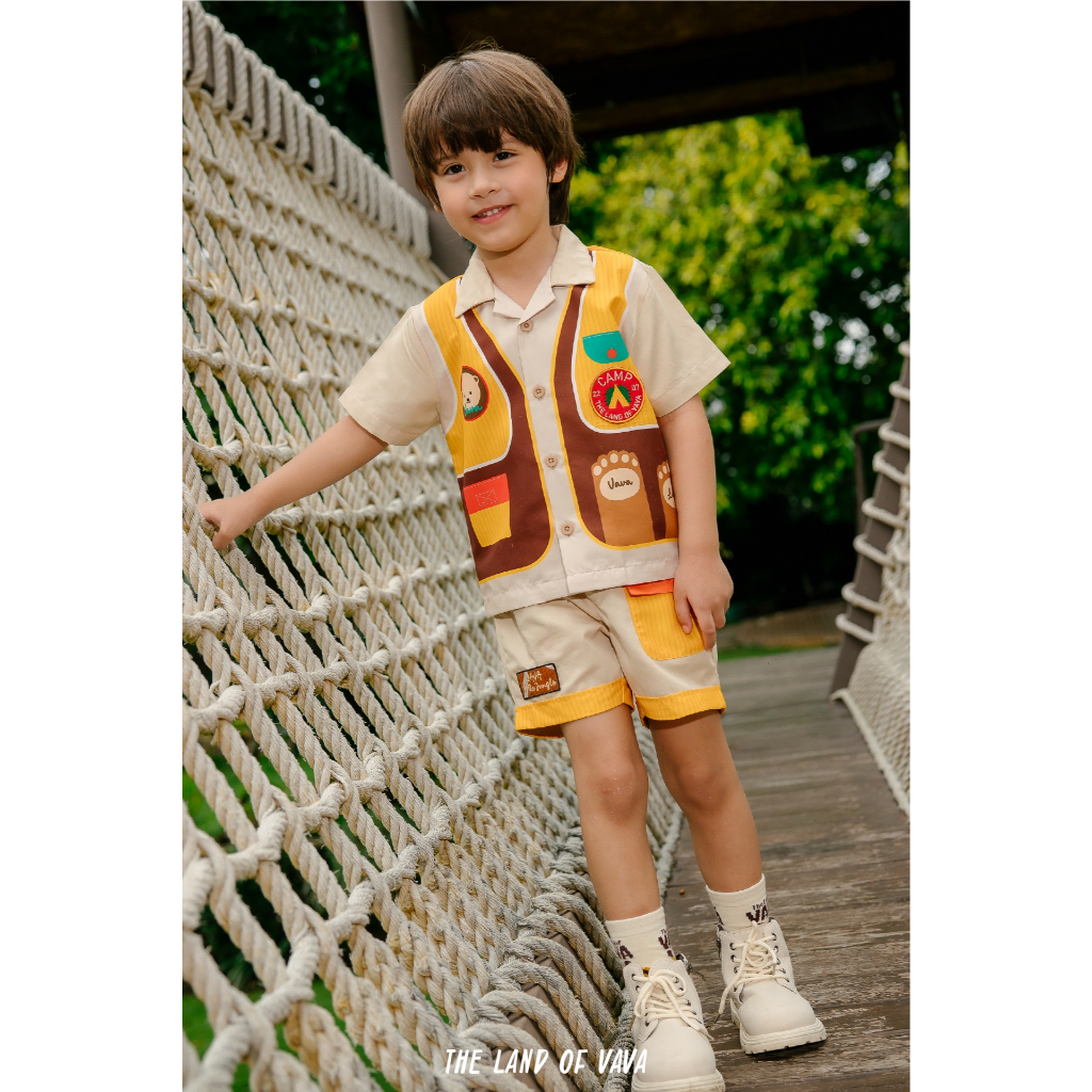 Thelandofvava🐻 LOOK02 VNYI1298 ชุดเซ็ทเด็กชาย Safari Sanctuary ลิขสิทธิ์แท้จาก vava
