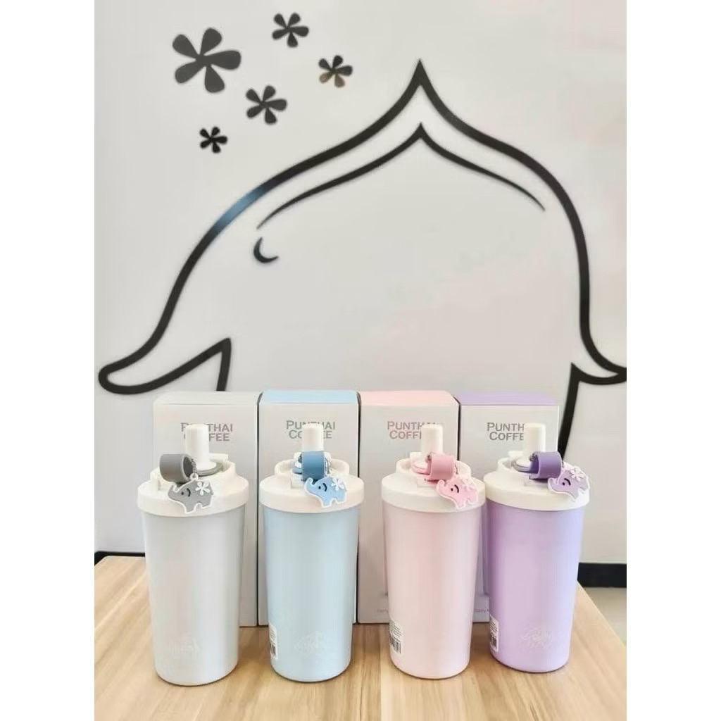 Punthai × LocknLock แก้วสแตนเลส 500ml. มาพร้อมสายพวงกุญแจแสตนเลส 316L ของแท้ร้านกาแฟพันธุ์ไทย 100%