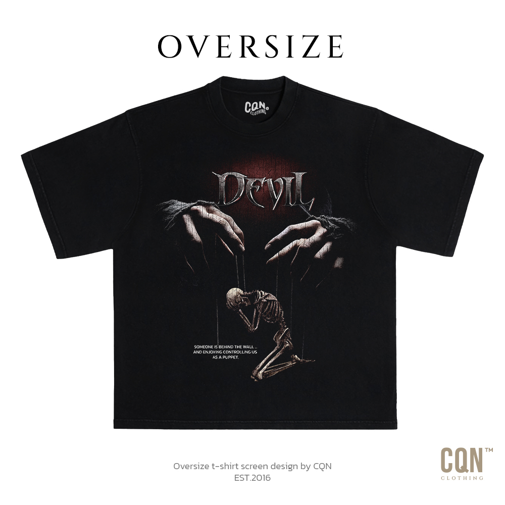 CQN | OVERSIZE [DEVIL] ผ้าหนานุ่ม คอแคบ ไม่ย้วย