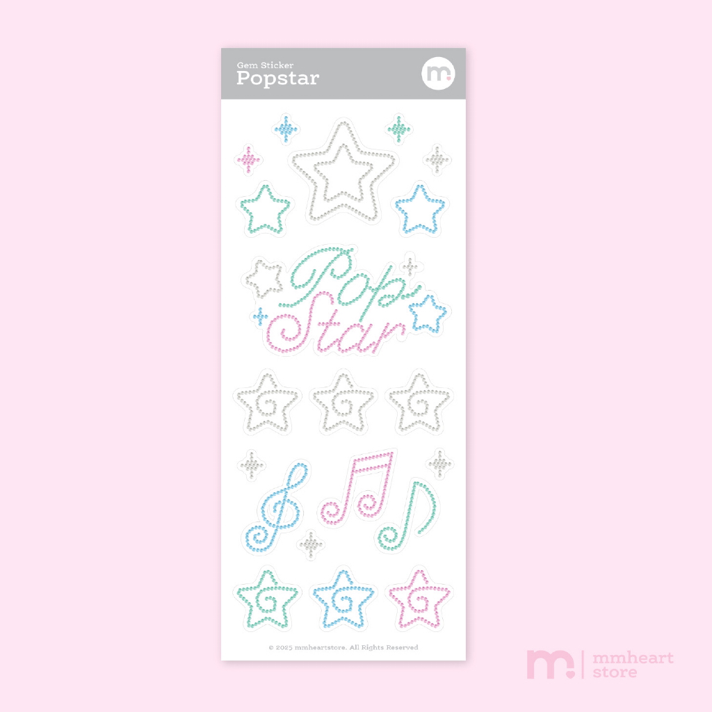 Popstar Gem Sticker สติ๊กเกอร์ไดคัท (🚨ไม่ใช่สติ๊กเกอร์เพชรจริงนะคะ เป็นสตกรูปเพชรค่า) | mmheartstore
