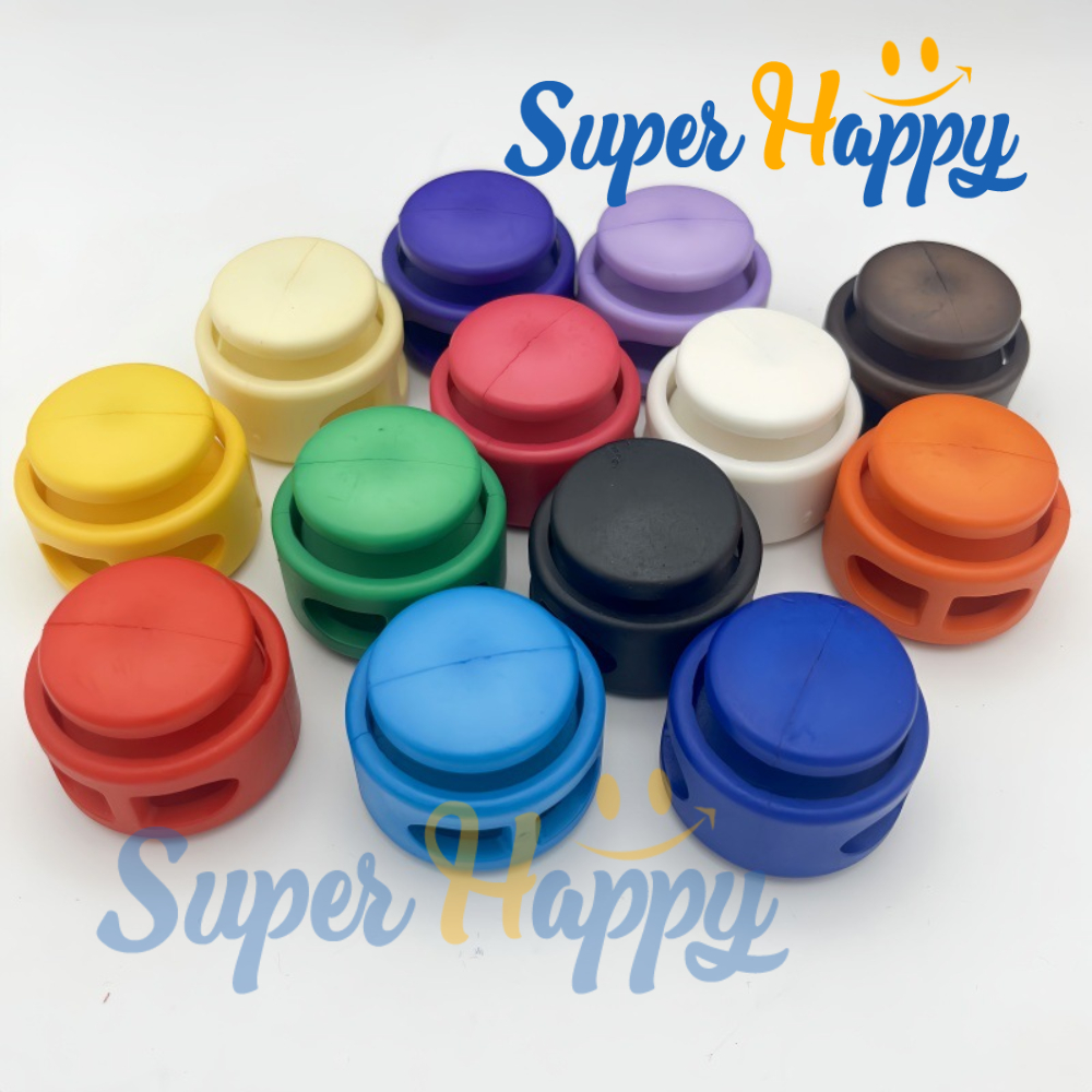 สต็อปเปอร์ (Set 10 ชิ้น) ล็อคเชือก เม็ดกันหลุด ตัวปรับสายเชือก ทรงกระบอก 1.7cm Rope Stopper Lock