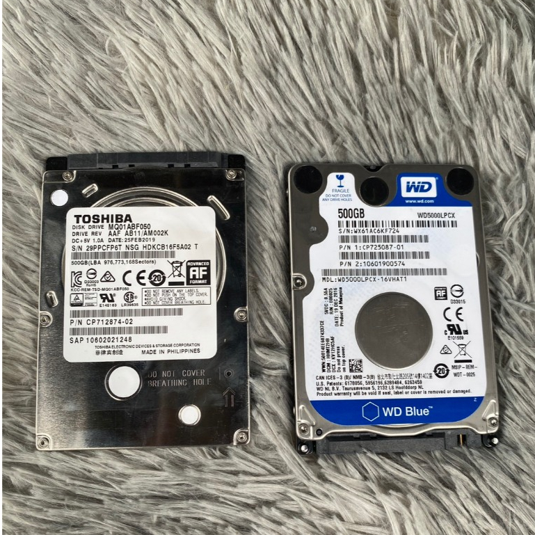 HDD Notebook WD Toshiba 2.5นิ้ว 500GB มือสองสภาพดี