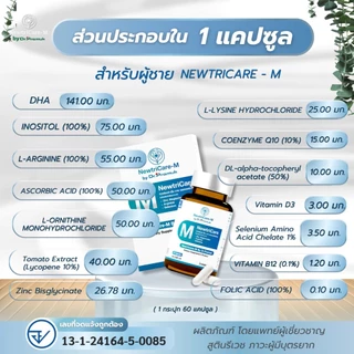 Newtricare by Dr.Pramuk นิวทีแคร์ ดร.ประมุข ปรับสมดุลฮอร์โมน บำรุงเลือดและระบบสืบพันธุ์ สำหรับชายและหญิง