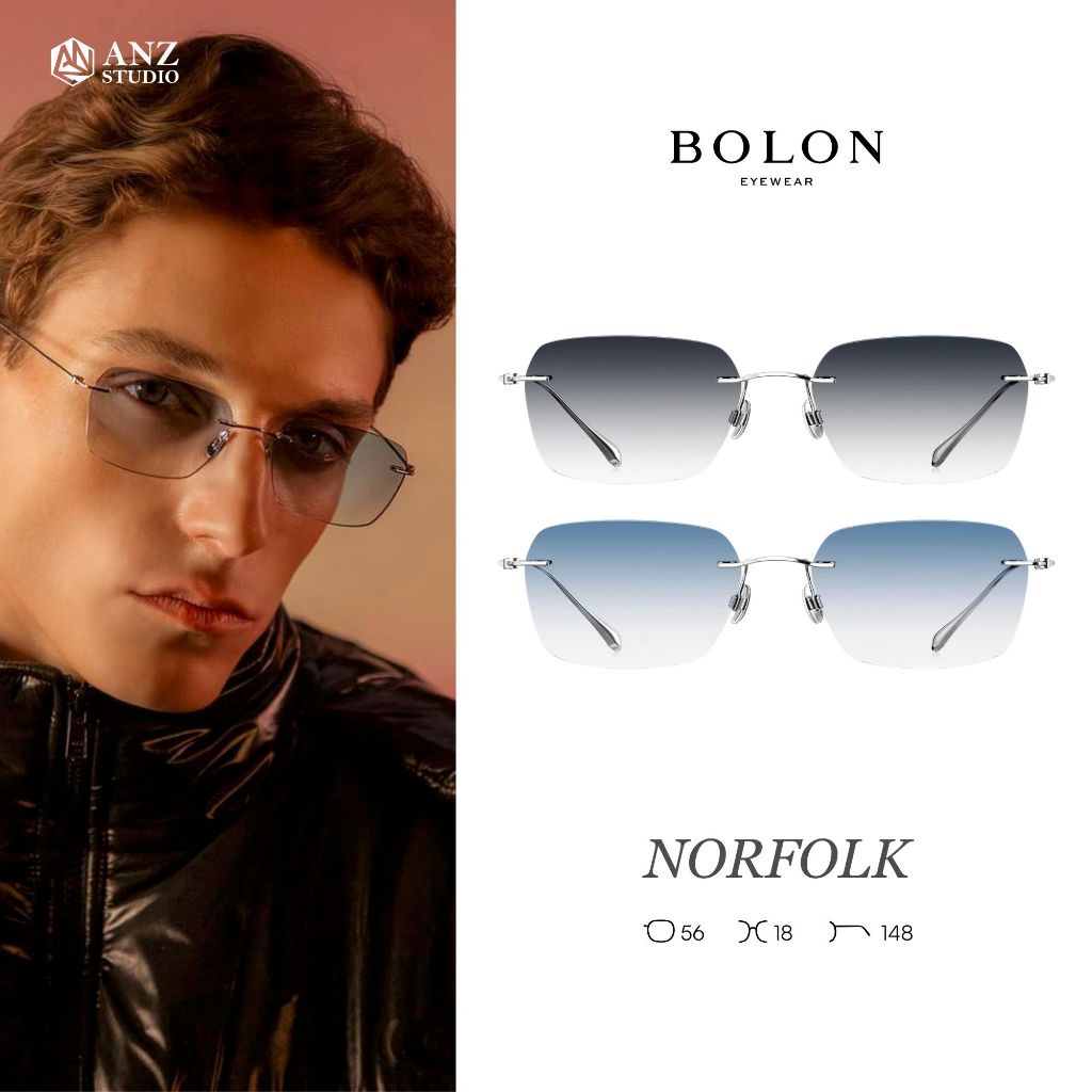 ANZ STUDIO | แว่นตา BOLON NORFOLK BV1051 – แว่นกันแดดไร้กรอบทรง Irregular ดีไซน์มินิมอลเฉียบคม