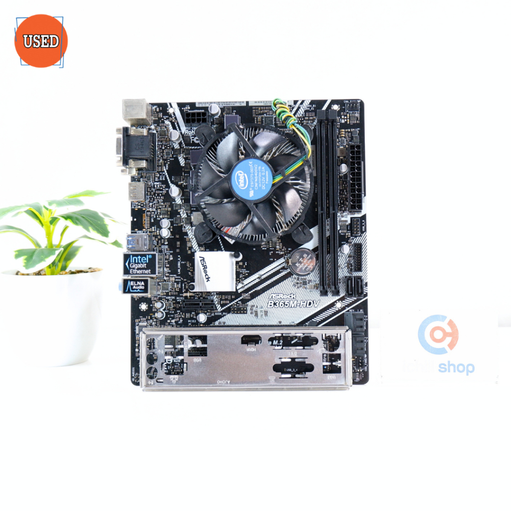 ชุดซีพียูพร้อมเมนบอร์ด CPU: INTEL CORE I3-9100F + MB: ASROCK B365M-HDV P16553