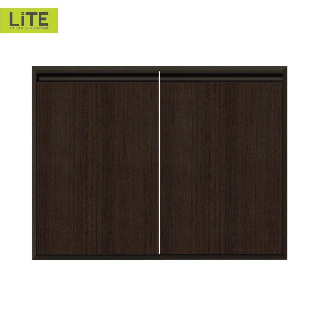 STARMARKหน้าบานซิงค์คู่  รุ่น MAXII W85.5x D8.4x H66CM.  สี RICH WALNUT