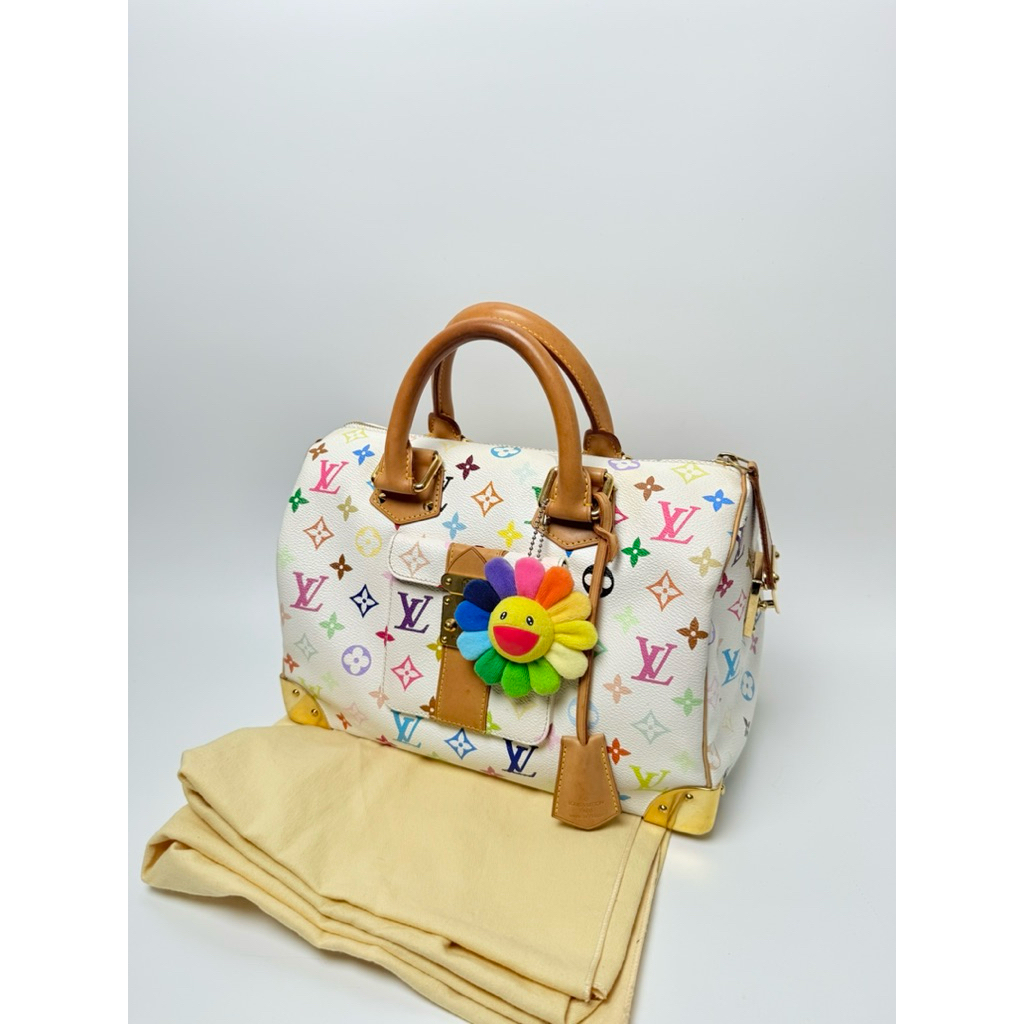 กระเป๋าถือ LV speedy30 multicolor murakami มือสองของแท้