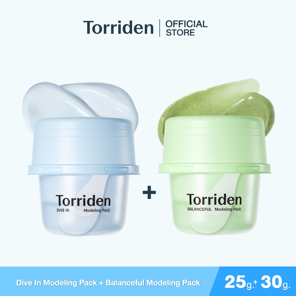 [1แถม1] Torriden Dive In (25g) + Balanceful Cica (30g) Modeling Pack ทอร์ริเดน มาสก์หน้า ชนิดลอกออก