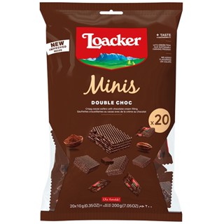 LOACKER ล็อคเกอร์มินิส์ดับเบิ้ลช็อกเวเฟอร์รสโกโก้สอดไส้ครีมช…