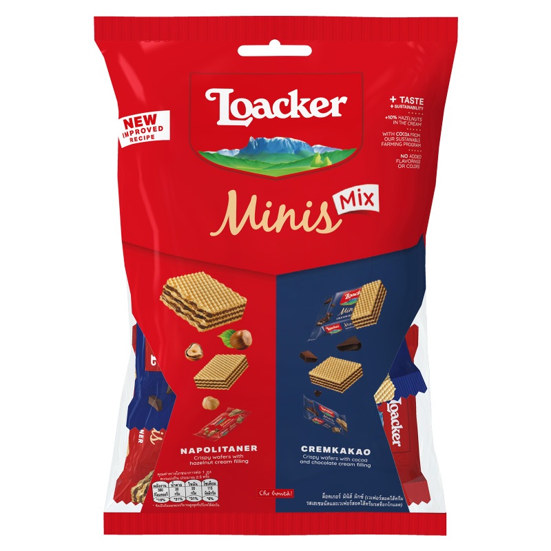LOACKER ล็อกเกอร์เวเฟอร์มินิส์รวมรส 80กรัม [8000380157549]
