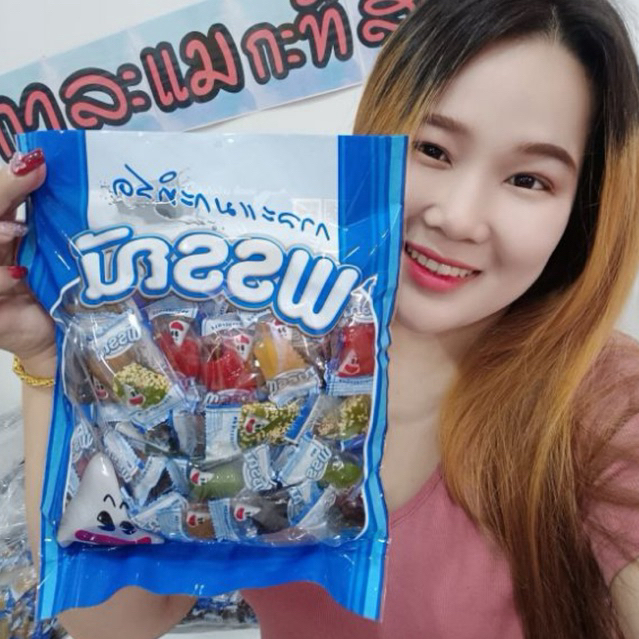 กาละแมกะทิสดพรรณีแพ็คเกจโรงงาน ขนาด 600 กรัม