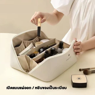 💄กระเป๋าเครื่องสําอาง กระเป๋าออแกไนเซอร์ กันน้ํา หนัง PU จุของได้เยอะ แบบพกพา